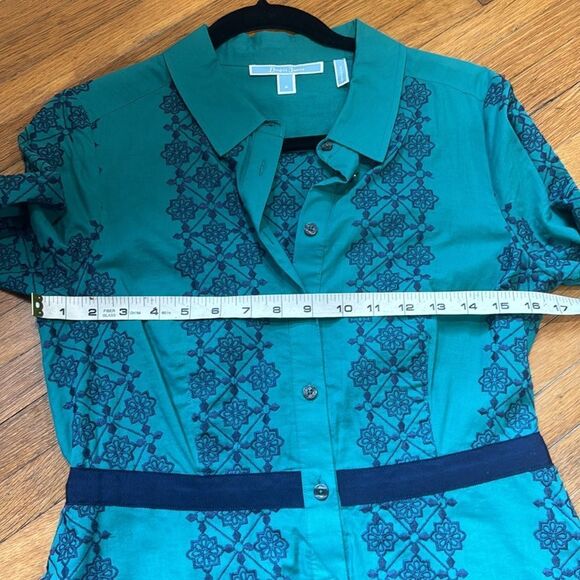 Draper James Floral Honeycomb Lace 3/4 sleeve Shirtdress - Picture 16 of 16